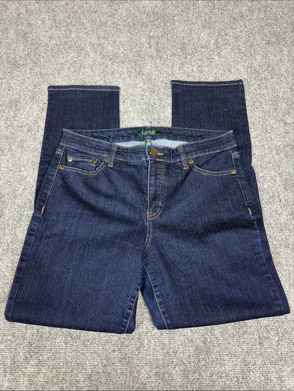 Lauren Ralph Lauren Dark Indigo Straight Leg Jeans